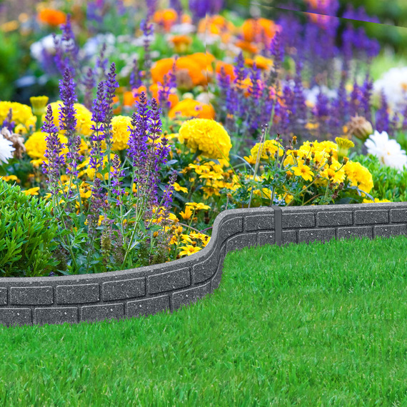 Rubber Brick Effect Garden Border