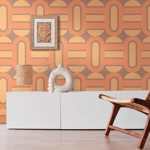 Geometric Retro Shapes Wallpaper