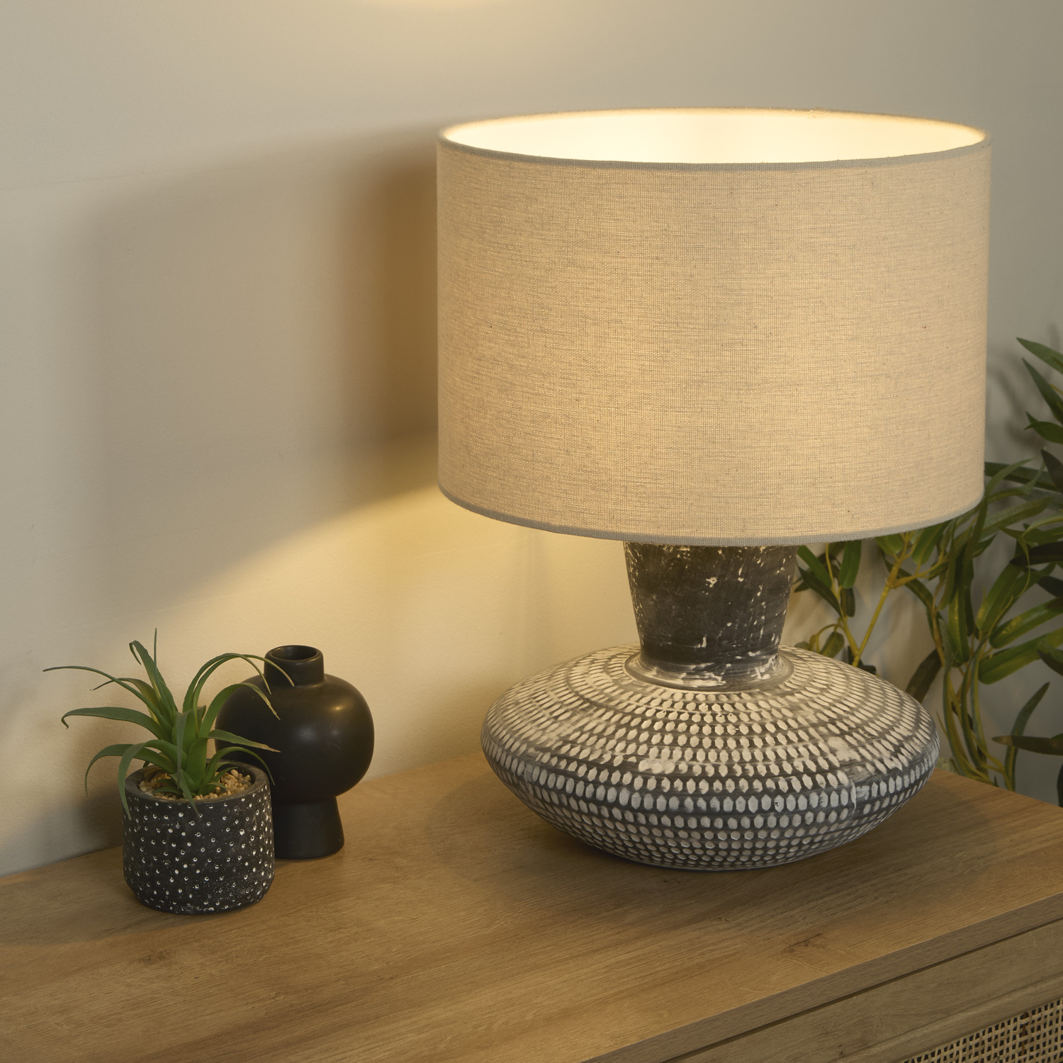 Image of Chennai table lamp Black - Grey