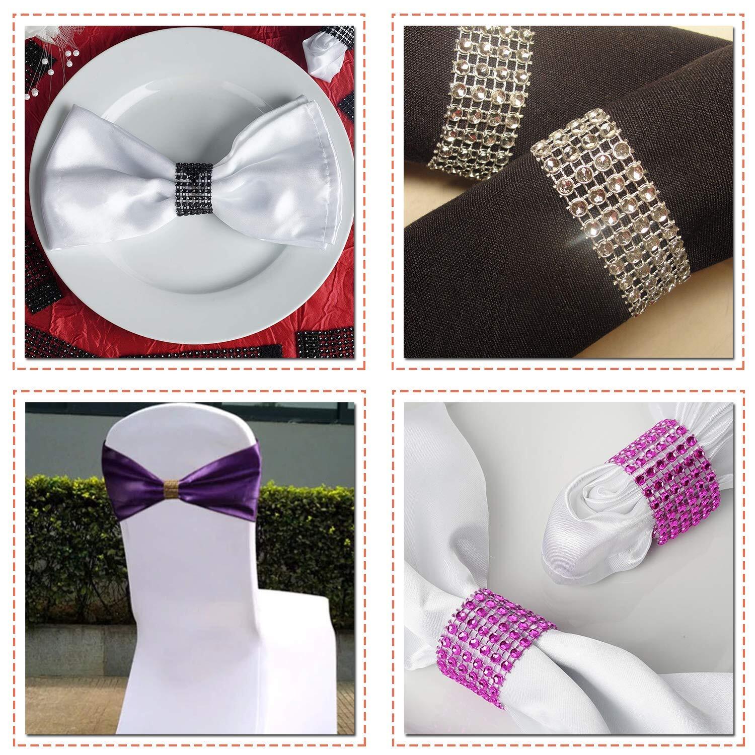 Image of Rhinestone Napkin Rings - Green