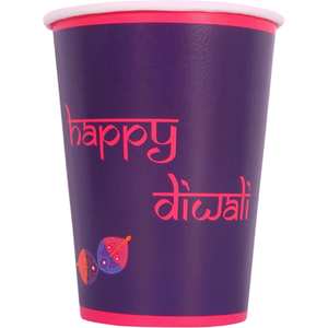 Diwali Purple Party Cups