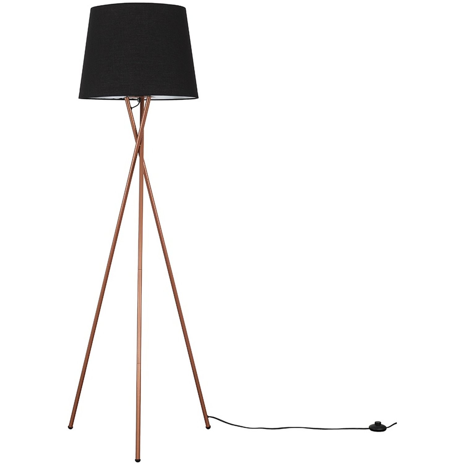 Image of Camden Copper Tripod Floor Lamp with&hellip;