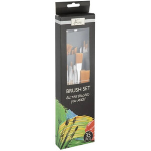 35 Piece Paint Brush Set