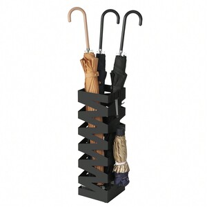SONGMICS Metal Umbrella Stand with Drip Tray and Hooks