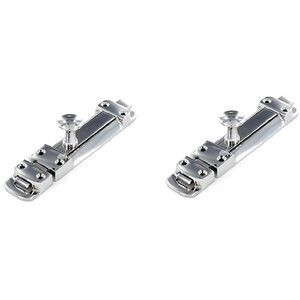 2 Set Security Slide Door Bolt Polished Chrome