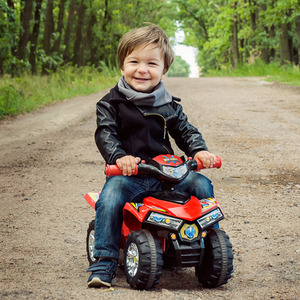 HOMCOM Kids Ride-on Quad Racing Bike Horn Music NO POWER Red
