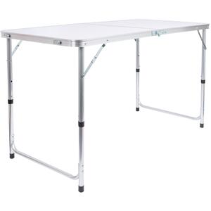 Height Adjustable Aluminium Folding Picnic Table - 120cm (4ft)
