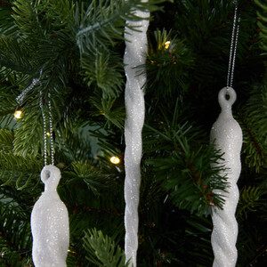 Set of 4 Large Glitter Icicles