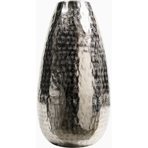Silver Hammered Metal Vase