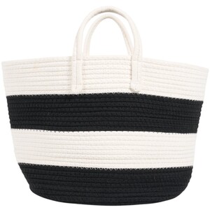 Monochrome Stripe Storage Basket