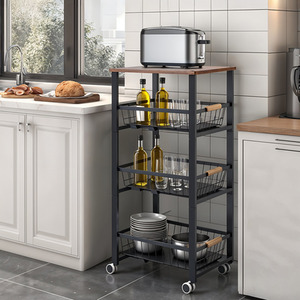 4-Tier Kitchen Storage Trolley