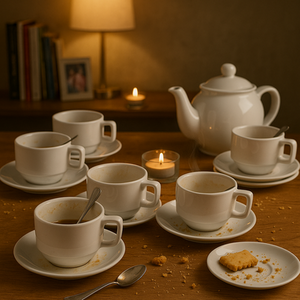 Classic White Stacking Teacup and Saucer Set - 200ml