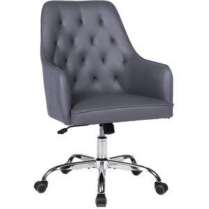 PVC Leather Swivel Office Chair with Comfortable Deep Seat