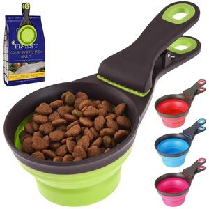 3 in 1 Collapsible Pet Food Scoop and Bag Clip