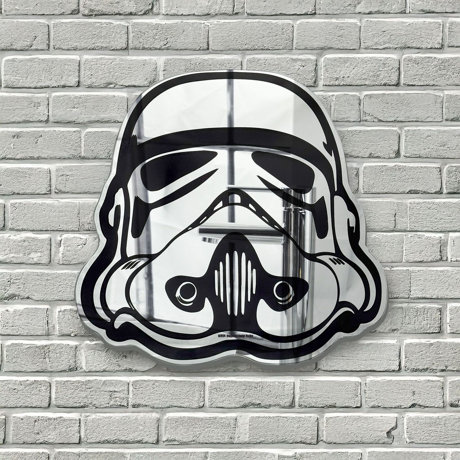 Original Stormtrooper Helmet Shaped Wall Mirror - Black