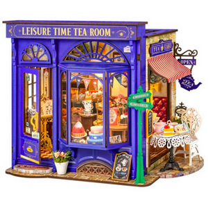 Leisure Time Tea, Room Dollhouse 3D Wooden Puzzle Toys
