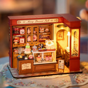 Honey Dessert Talk, Dollhouse Miniature 3D Wooden Puzzle Toys
