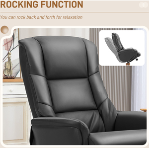 HOMCOM Recliner Chair with Footstool for Living Room