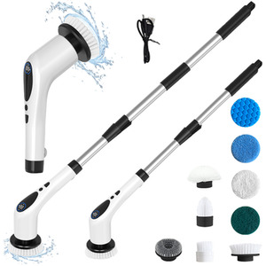 9-in-1 Cordless Handheld Electric Spin Scrubber with Extendable Handle