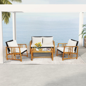 4 Pieces Patio Sofa Set