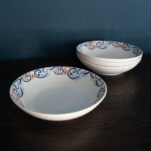 Victoria And Albert Rococo Silk Set Of 4 Pasta Bowls