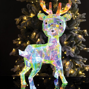 Iridescent Diamante Nose Reindeer