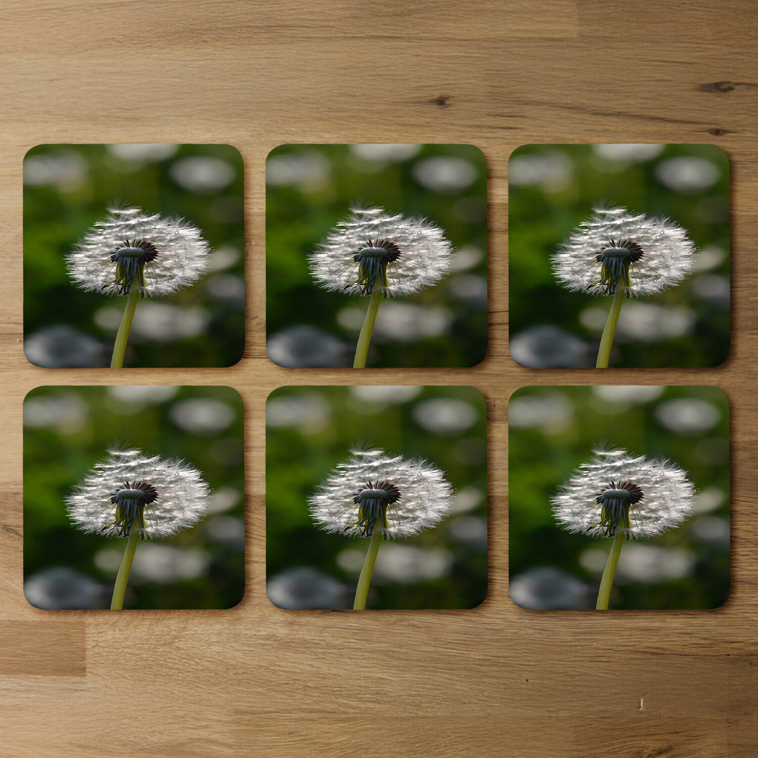 Image of fluffy flower Designer Coaster Set -&hellip;