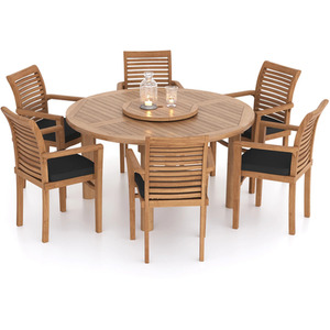 Venlo Teak Garden Dining Table and 6 Seat Chair Set