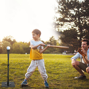 Costway Height Adjustable Baseball Batting Tee-Black