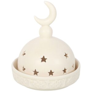 Mosque Incense Cone Tealight Holder Ceramic Decorative Candle Stand