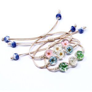 Pressed Flower Bracelet Unique Real Flower Jewelry Gift