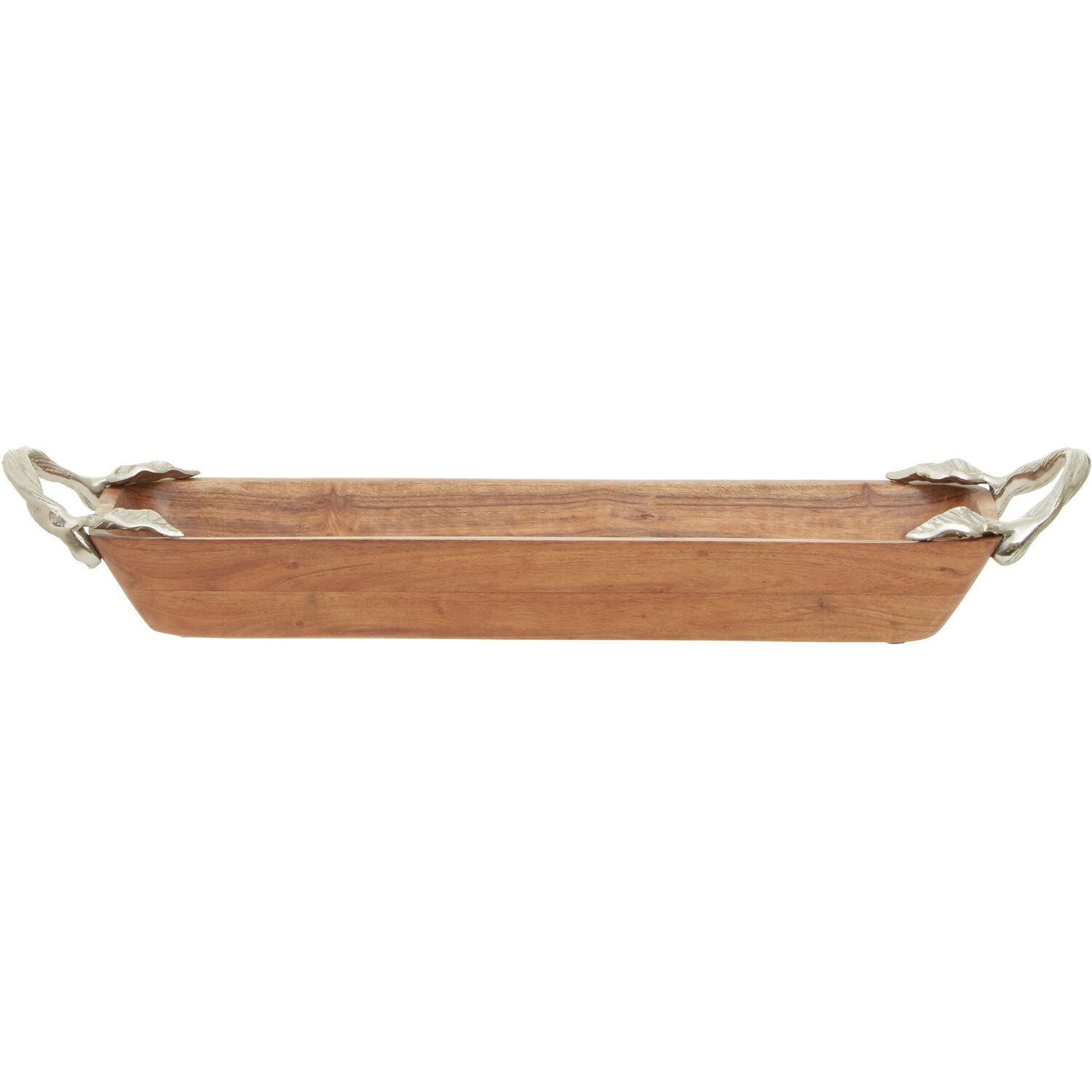 Vine Acacia Wood Large Rectangular Serving Dish - Brown