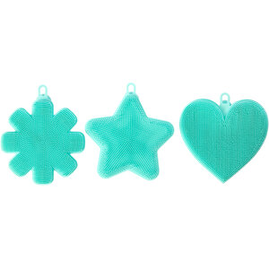 Mimo Set of 3 Teal Silicone Dish Scrubbers
