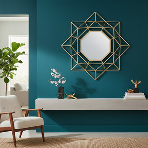 Avento Large Round Silver Wall Mirror