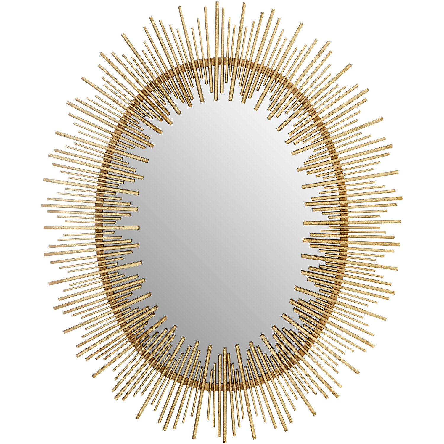 Milana Wall Mirror with Gold Resin Frame - Gold
