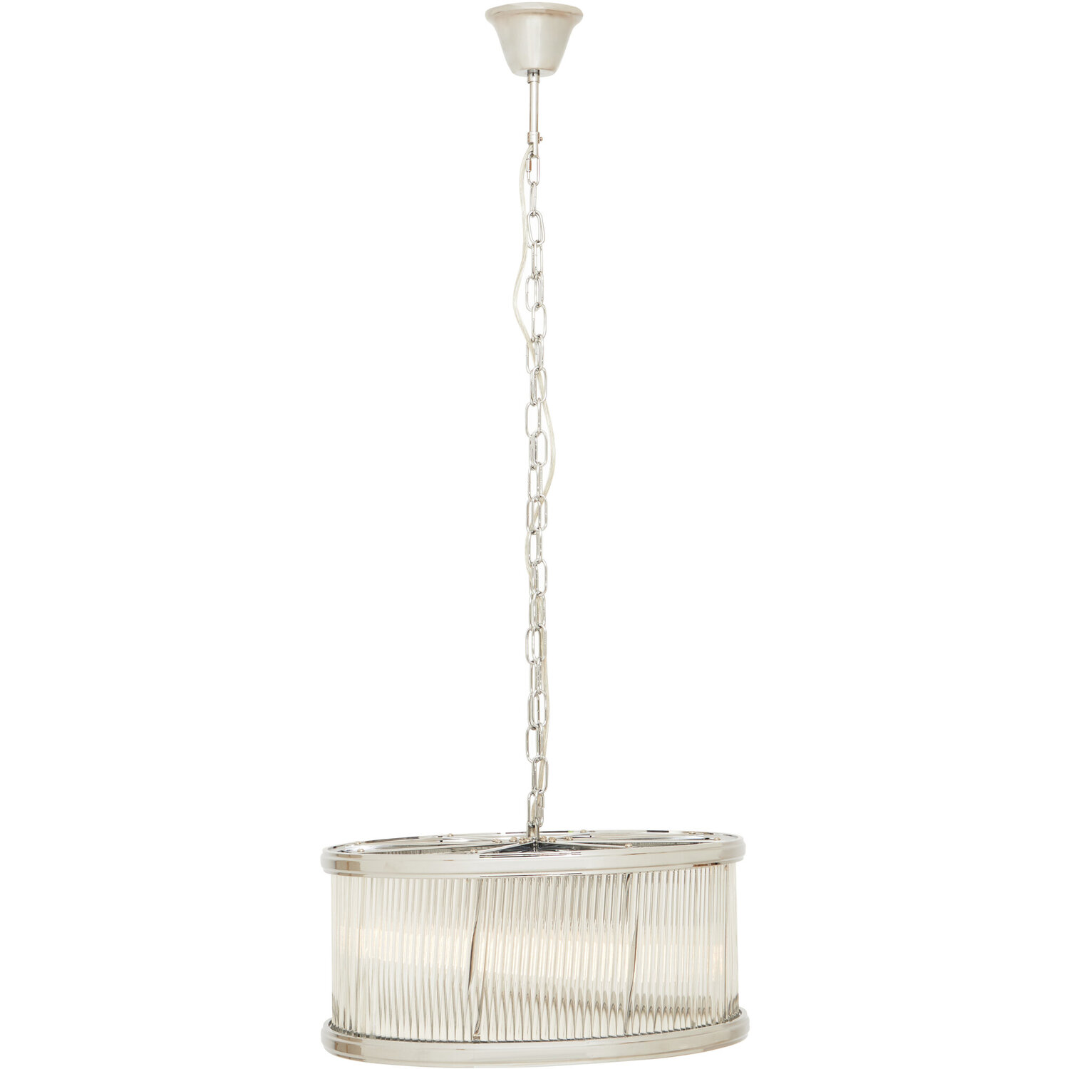 Kensington Townhouse Nickel Pendant Light - Silver