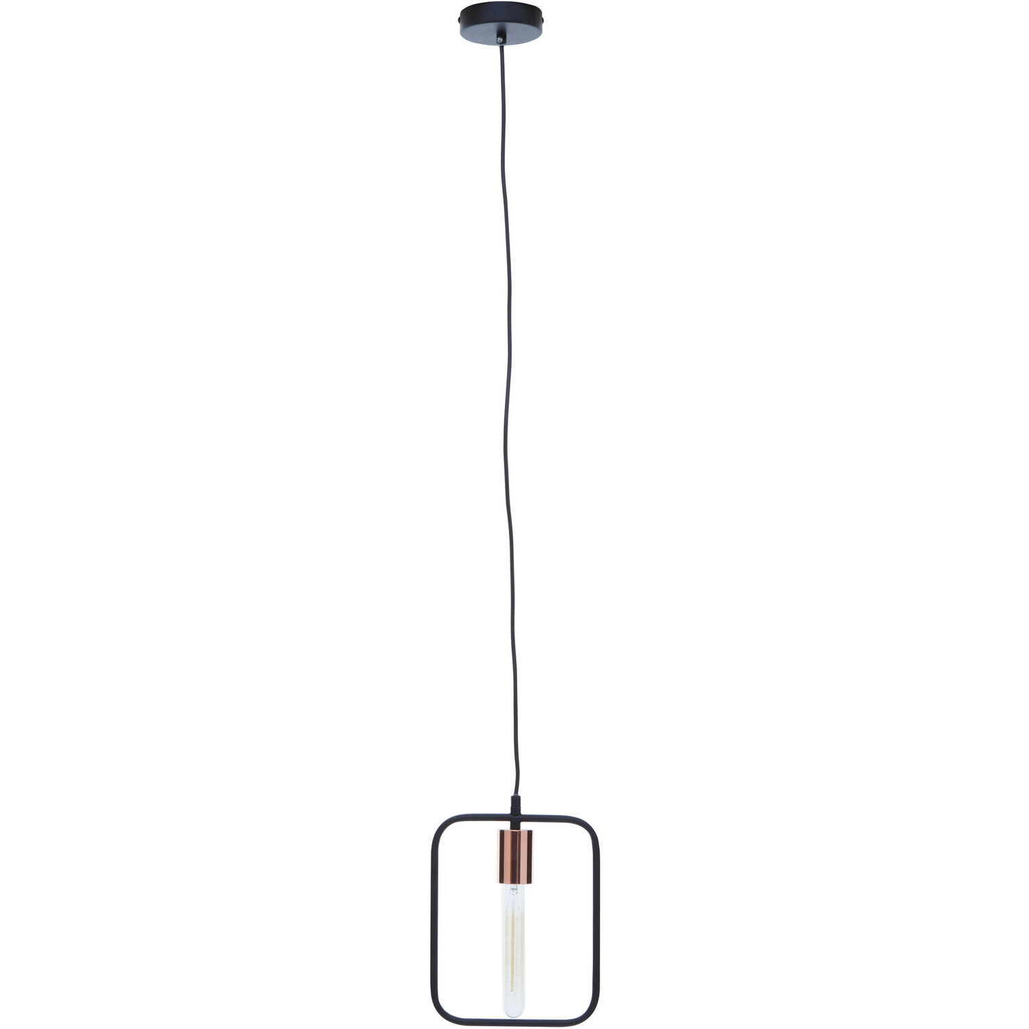 Lavis Black And Copper Finish Pendant Light - Black