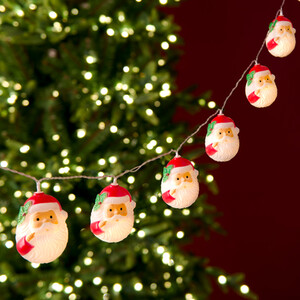 10 LED Retro Santa Head String Light