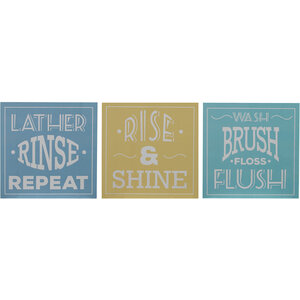 Madera Bathroom Wall Plaques - Set of 3