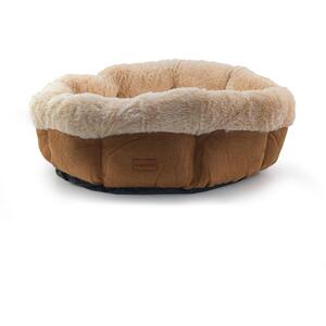 HugglePets Donut Pet  Bed - Chocolate & Latte, Medium