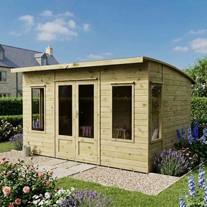 12ft x 8ft Wooden Shiplap Summerhouse Curved Roof Garden Room