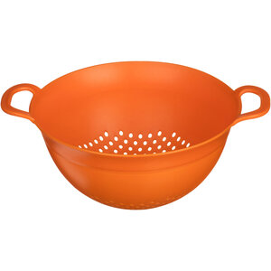 Elon Small Orange Colander With Dual Handles