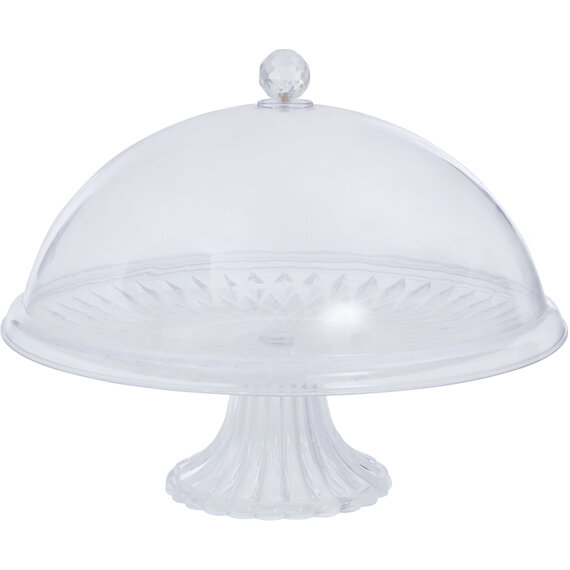 Faye Clear Acrylic Cake Stand With Dome Lid