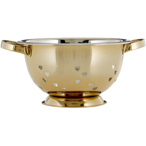 Hollis Hearts Design Gold Colander