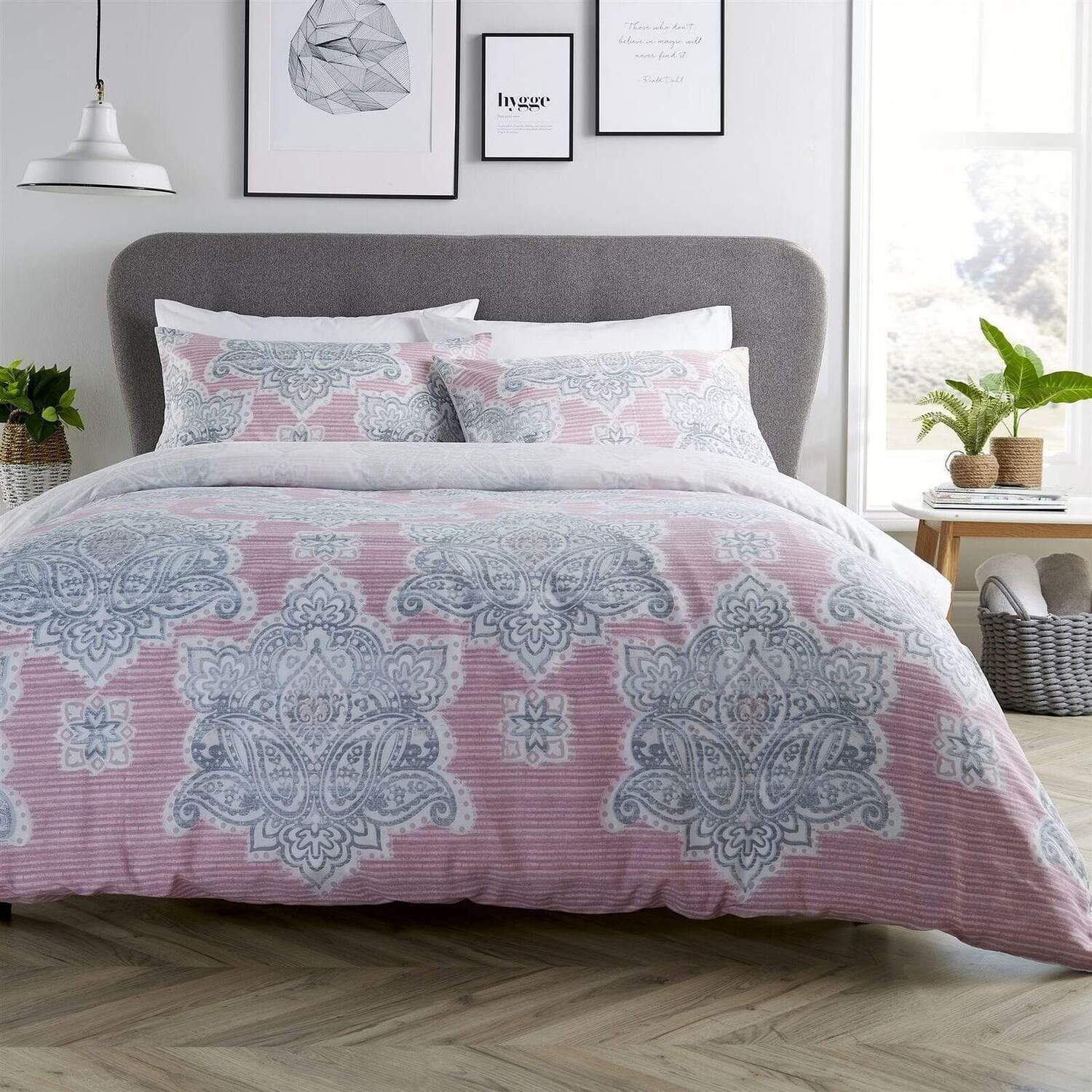 Empire Duvet Set - Blush Pink Single