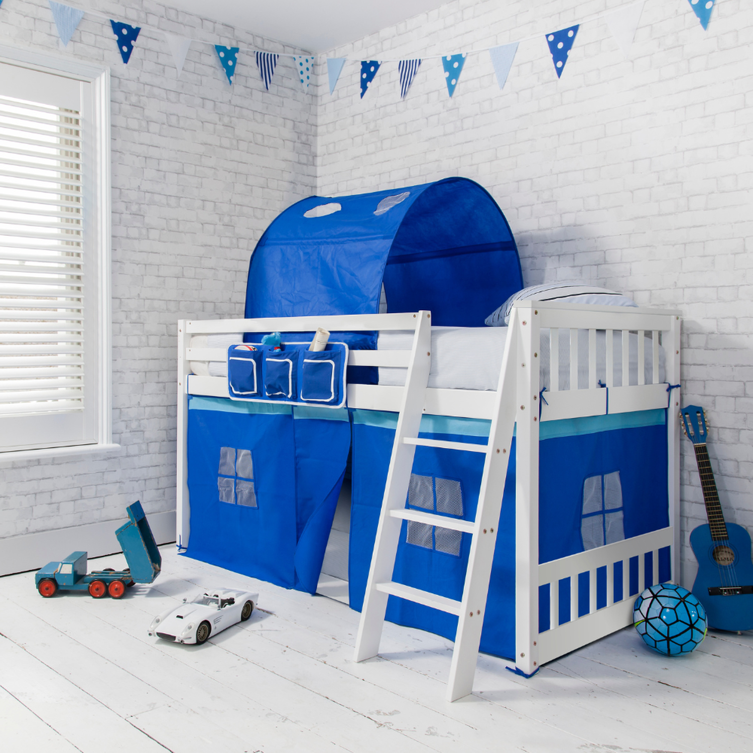 Harri Low Bunk Bed - White