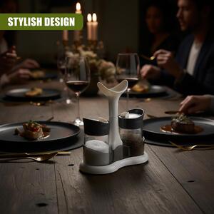 Salt and Pepper Shaker Set with Stand
