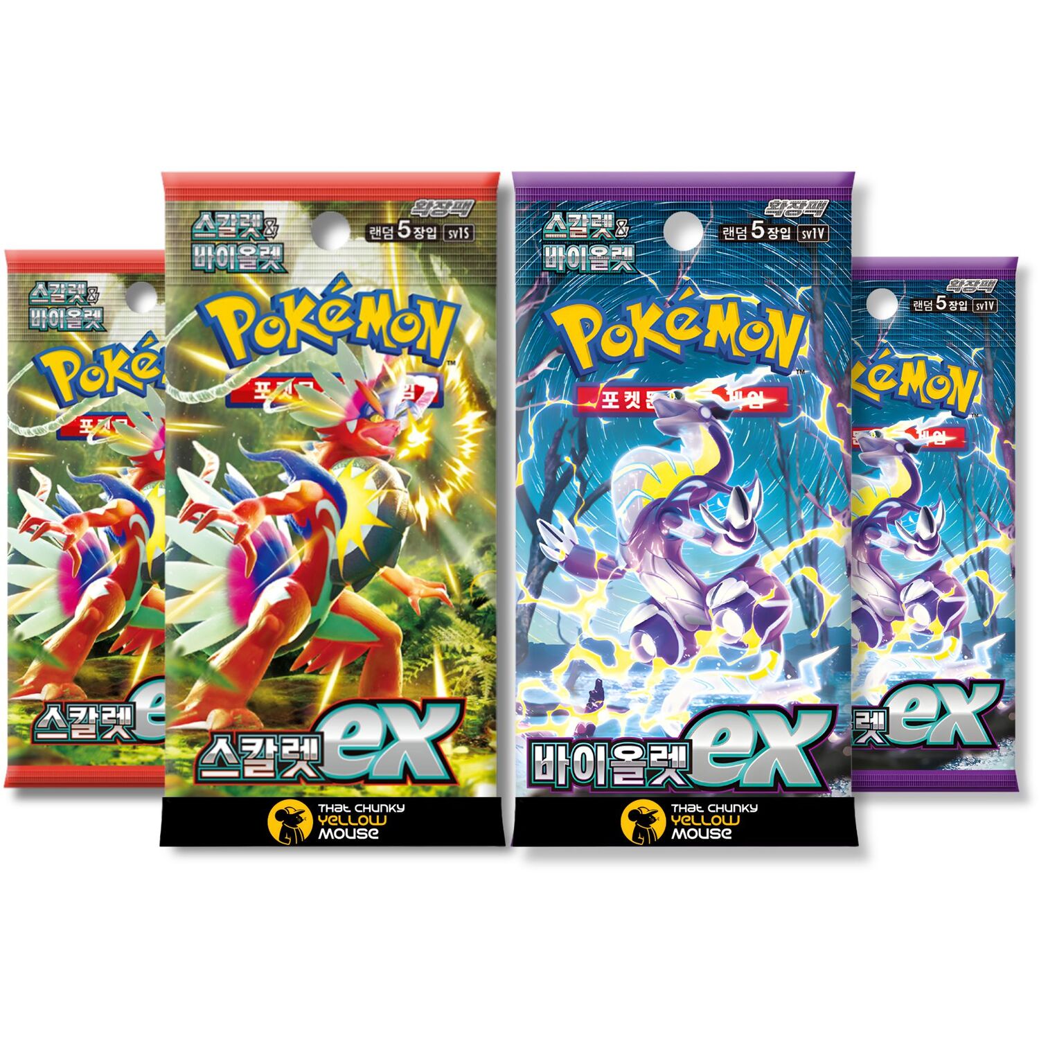 Scarlet & Violet Korean Booster Pack Bundle - 4 Packs (TCYM Imported) - TCYM