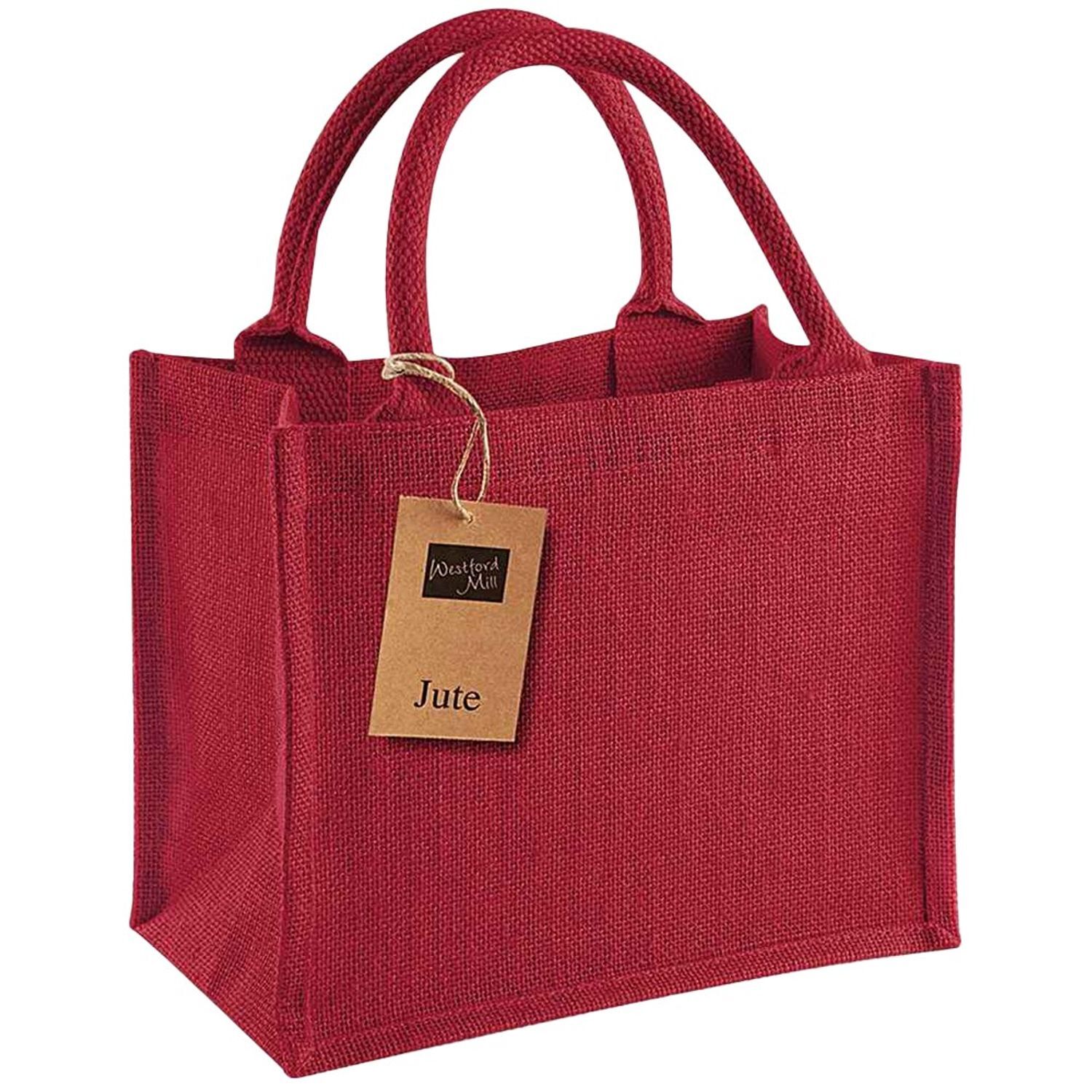 Westford Mill Jute Mini Gift Bag - Red