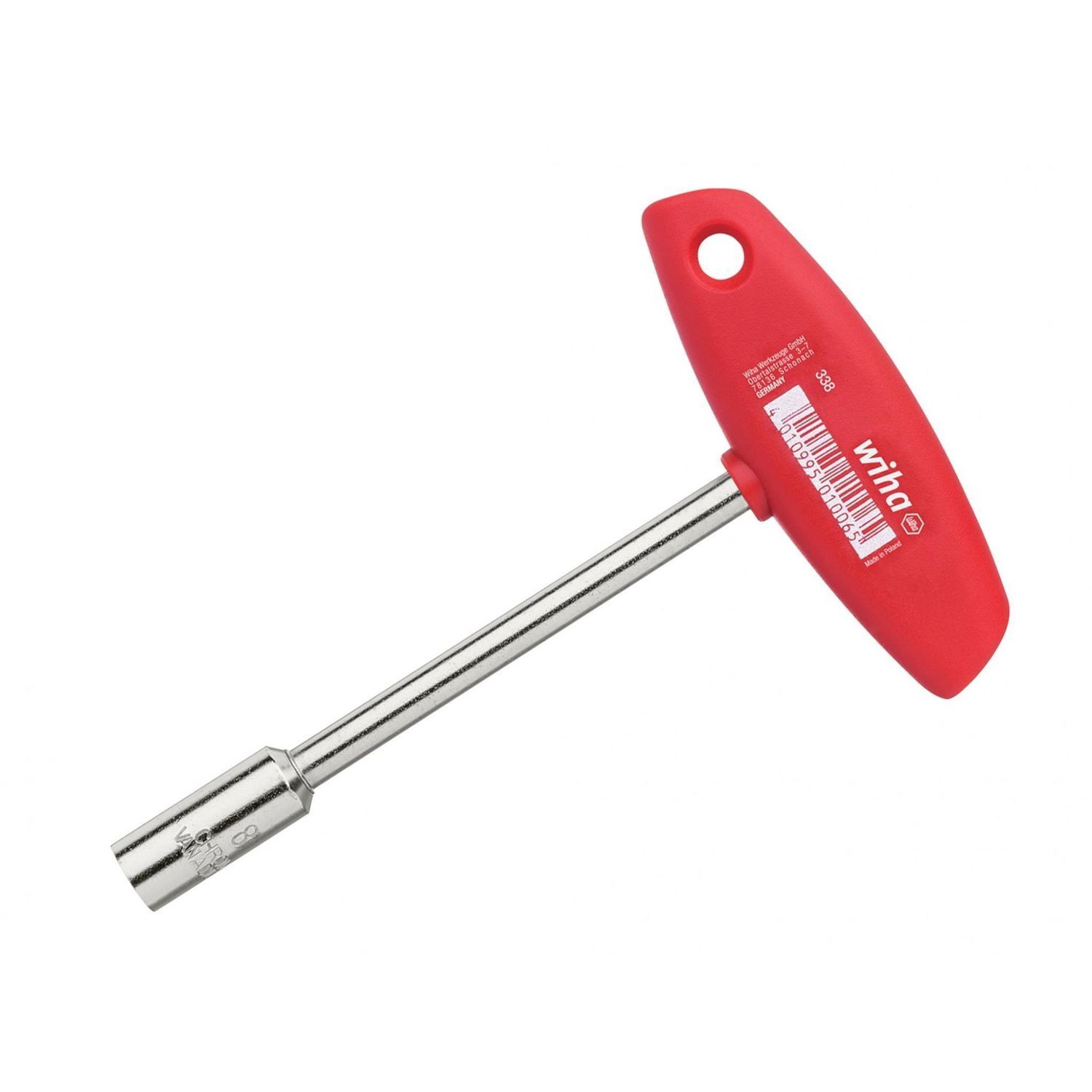 Wiha Internal Square Nut Driver With T-Handle 10 X 125Mm - Multi Colour